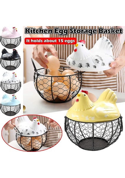 Yumurta Sepeti, Yumurta Tutucu Sepet, Düzenleyici Depolama Tel Örgü Restoran Depolama Sepeti, Mutfak Tavuk Dekoru (Pembe) (Yurt Dışından) fiyatları