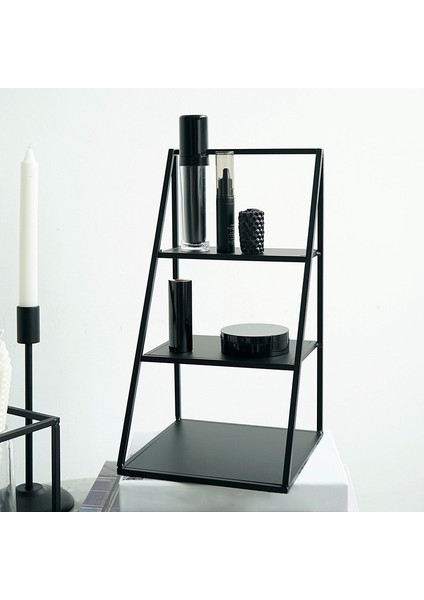 3 Katlı Depolama Rafı Dövme Demir Pasta Standı Tatlı Standı Masaüstü Için Mücevher ve Parfüm Sergileme Standı-Siyah (Yurt Dışından) fırsatları