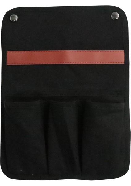 Açık Hava Sandalye Yan Cep Düzenleyici, Plaj Sandalyeleri Yan Saklama Çantaları Büyük Kapasiteli, Çok Cepli Tasarım Siyah (Yurt Dışından)