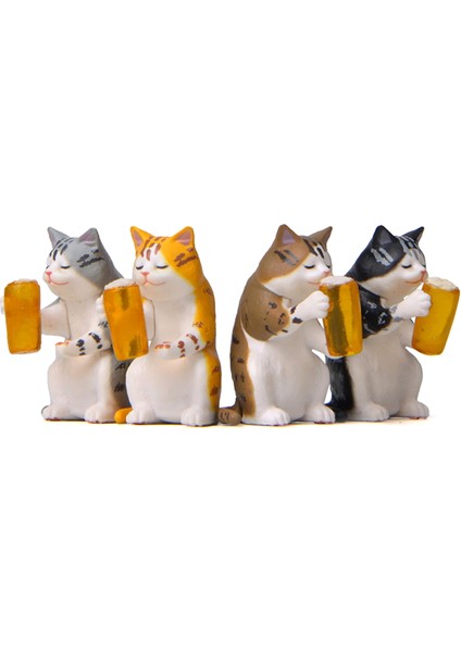 Sevimli Minyatür Kedi Bahçe Heykeli Dekoru, Açık Hava Heykelleri Açık Hava Veranda Masası Dekorasyonları, Saksılar Için Bitki Dekorasyonları (Yurt Dışından)