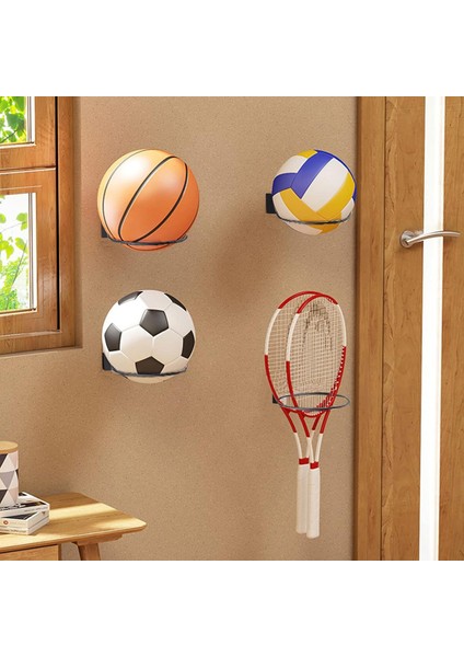 3 Adet 6 Inç Top Tutucu Ekran Duvar Montajı Basketbol Futbol Voleybol, Garaj Için Top Depolama, Saksı Tutucu (Yurt Dışından) indirimleri