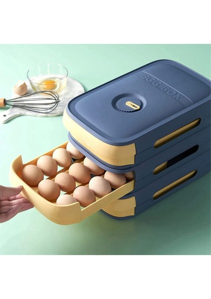 Çekmece Tipi Buzdolabı Yumurta Saklama Kutusu, Tarih Hatırlatma Ile, Mutfak Depolama Aracı Için Istiflenebilir Plastik Yumurta Tepsisi (Beyaz) (Yurt Dışından) modelleri