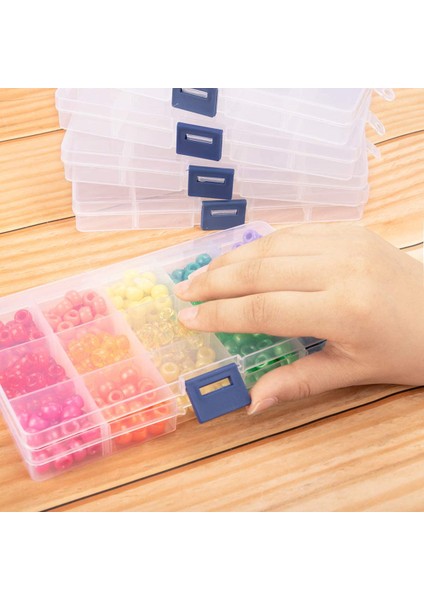 6 Adet Şeffaf Bölmeli Plastik Düzenleyici Kap Kutusu, Ayarlanabilir El Sanatları Aksesuarları ile Küçük Istiflenebilir Saklama Kutusu (Yurt Dışından) fiyatları