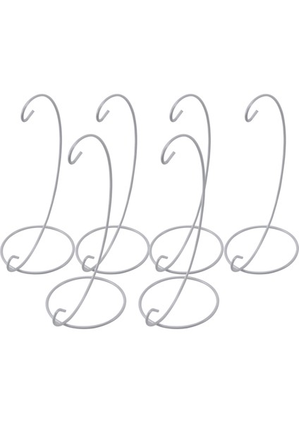 (6 Paket) Süs Standı, Beyaz Demir Asılı Stand Raf Tutucu Asılı Cam Küre Hava Tesisi Teraryum, Cadı Topu, Noel Süs ve Ev Düğün Dekorasyonu (Yurt Dışından)