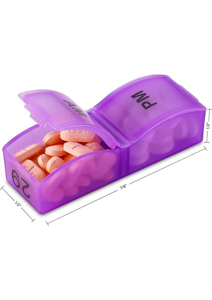 Aylık Hap Organizatörü Günde 2 Defa, 31 Günlük Hap Kutusu Vitamin ve Seyahat Ilacını Tutmak Için Küçük Bölmeler (Yurt Dışından) indirimleri