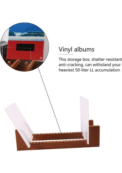 Vinil Plak Saklama Tutucusu - Akrilik Uçlar - Bekarlarınızı ve Lp'lerinizi Bu Modern Taşınabilir Raf Ünitesinde Sergileyin (Yurt Dışından) fırsatları