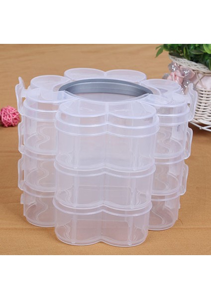 Katmanlı Şeffaf Plastik Istiflenebilir Organizatör Depolama Hobi Zanaat Kutusu Konteyner Mücevher Kutusu - Şeffaf (Yurt Dışından) indirimleri