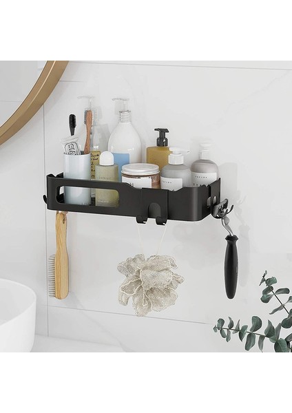 Duş Sepeti Duş Rafı Delmesiz, Kancalı Duş Braketi Banyo Rafı Sabunluk Şampuan Için Sabun Rafı (Yurt Dışından) fiyatları