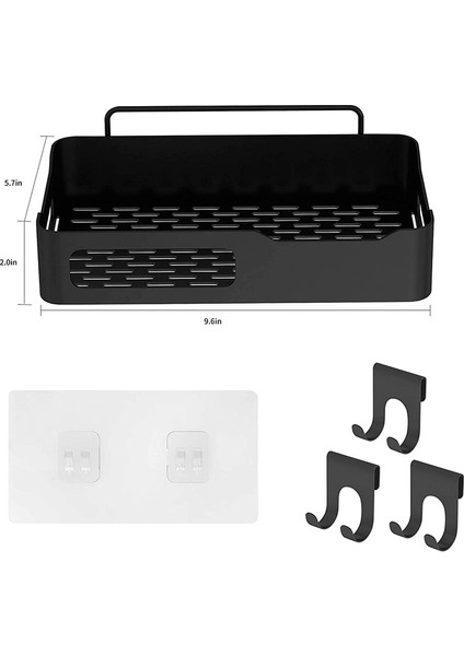 Duş Sepeti Duş Rafı Delmesiz, Kancalı Duş Braketi Banyo Rafı Sabunluk Şampuan Için Sabun Rafı (Yurt Dışından) fırsatları