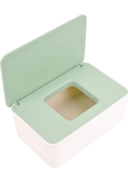 Islak Mendil Kutusu, Mendilin Tazeliğini Korumak Için Nem Geçirmez Sızdırmazlık Kapağı, Toz Geçirmez Mendil Kutusu, Peçete Kutusu (Yeşil) (Yurt Dışından)
