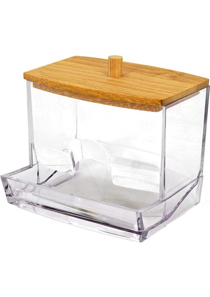 Pamuklu Çubuk Tutucu Pamuklu Çubuk Dağıtıcı, Banyo Masa Üstü Dekorasyon Saklama Kutusu, Saklama Için Şeffaf Braket (Yurt Dışından)