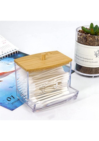 Pamuklu Çubuk Tutucu Pamuklu Çubuk Dağıtıcı, Banyo Masa Üstü Dekorasyon Saklama Kutusu, Saklama Için Şeffaf Braket (Yurt Dışından) indirimleri