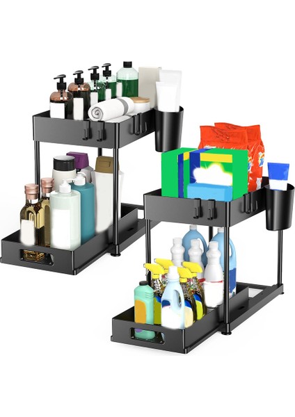 Mutfak Düzenleyici Masa Üstü Çift Katlı Çekmeceli Raf Dolap Çekmeceli Lavabo Rafı (Yurt Dışından) indirimleri