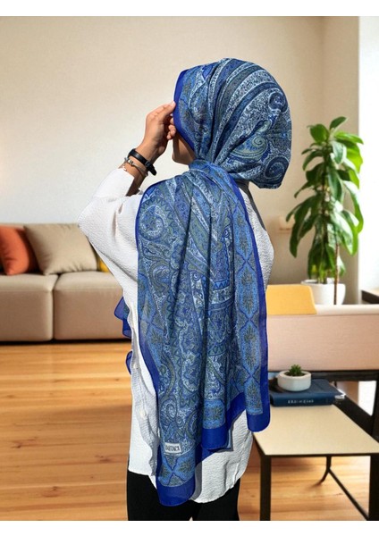 Soft Etnik 0181 Parlament Mavi Şal