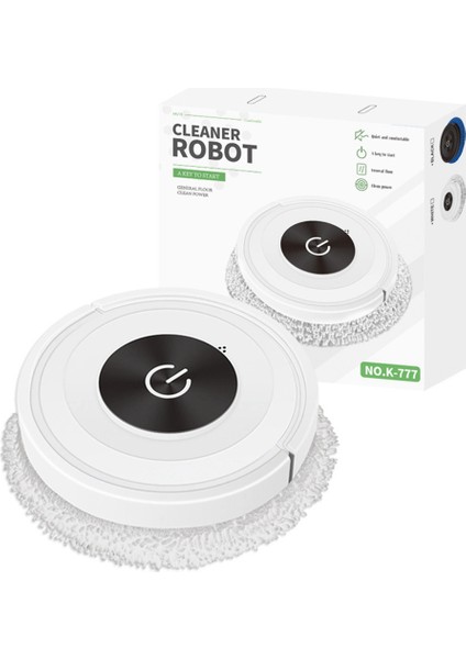 Sessiz Dokunuşlu Paspas Robotu Süpürme Islak ve Kuru Hepsi Bir Arada Temizleme Makinesi Akıllı Ev Aletleri Elektrikli Süpürge (Beyaz) (Yurt Dışından)