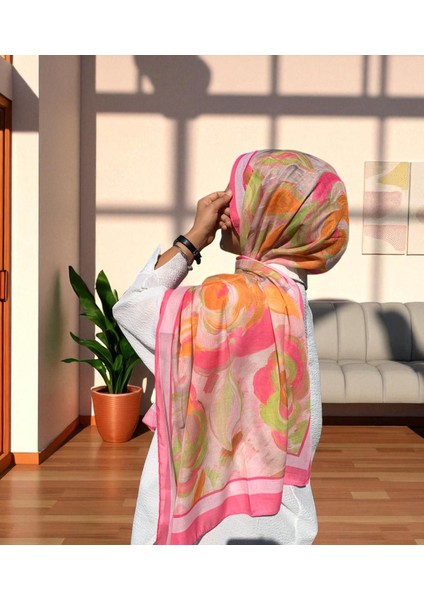 Soft Batik 0343 Fuşya Şal