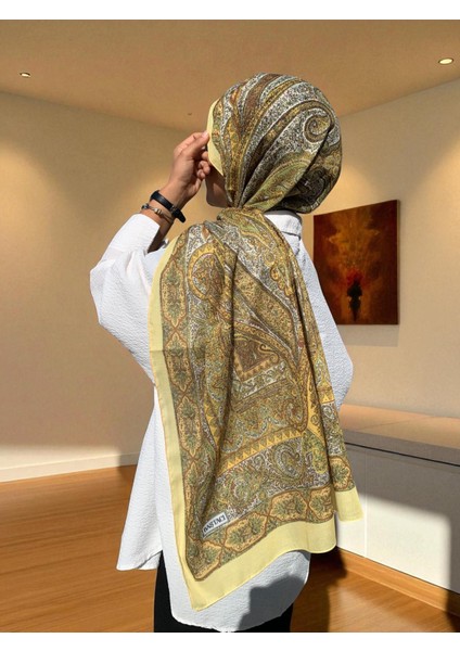 Soft Etnik 0181 Pastel Sarı Şal