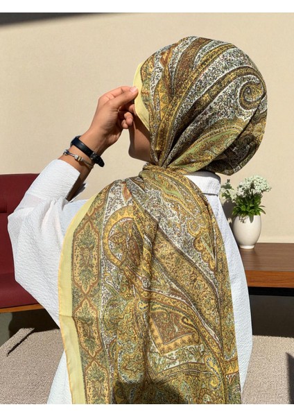 Soft Etnik 0181 Pastel Sarı Şal fiyatları