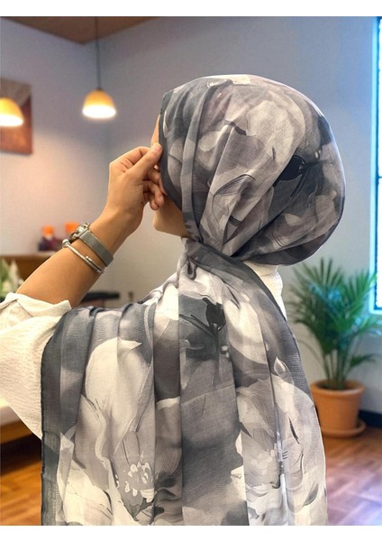Soft Çiçek 0348 Koyu Gri Şal fiyatları