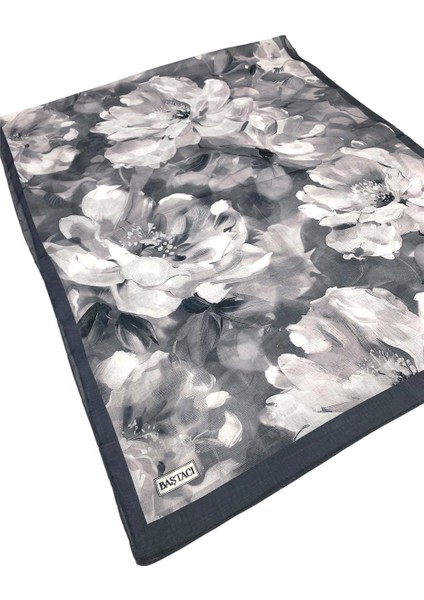 Soft Çiçek 0348 Koyu Gri Şal modelleri