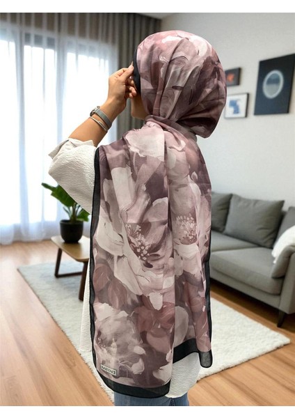 Soft Çiçek 0348 Siyah Şal