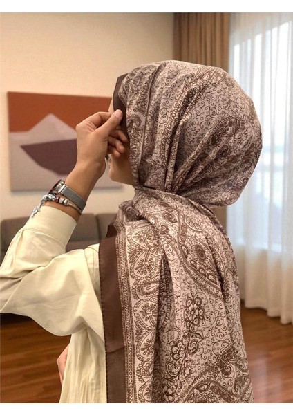 2025 Yaz Sezonu Kahverengi Kilim Desen Şal fiyatları
