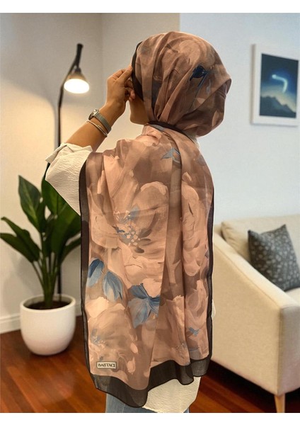 Soft Çiçek 0348 Pastel Vizon Şal