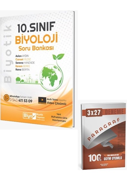 Biyotik 2026 10. Sınıf Biyoloji Soru Bankası+Anla Kazan Paragraf