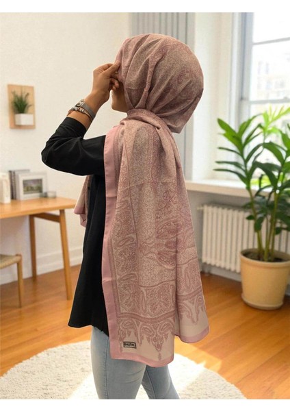 2025 Yaz Sezonu Pudra Kilim Desen Şal