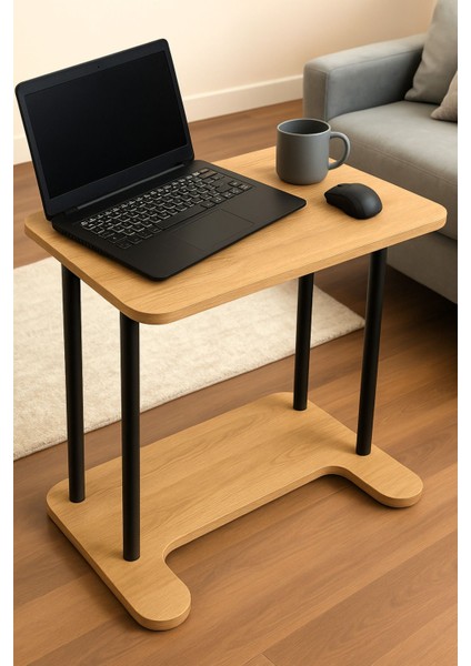 Tekerlekli Laptop Sehpası Kahvaltı Masası Yan Sehpa