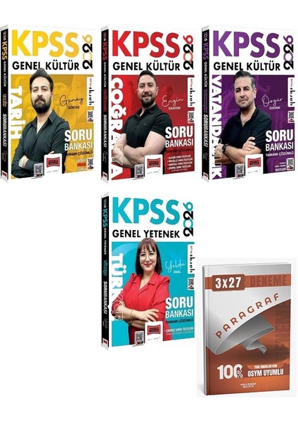 Yargı 2026 Kpss Tarih + Coğrafya + Vatandaşlık + Türkçe Soru Bankası 4 Lü Set+Anla Kazan Paragraf