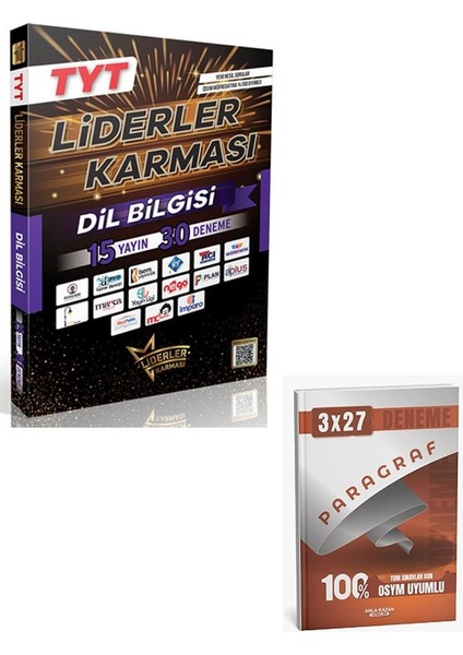 Liderler Karması 2026 Yks Tyt Dil Bilgisi 15 Yayın 30 Deneme Çözümlü+Anla Kazan Paragraf