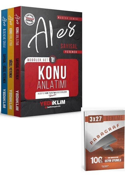 Yediiklim 2026 Ales Master Konu Anlatımlı Modüler Set+Anla Kazan Paragraf