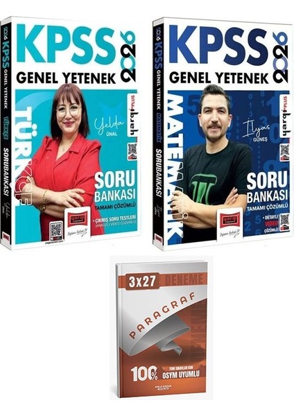 Yargı 2026 Kpss Türkçe + Matematik Soru Bankası 2 Li Set+Anla Kazan Paragraf