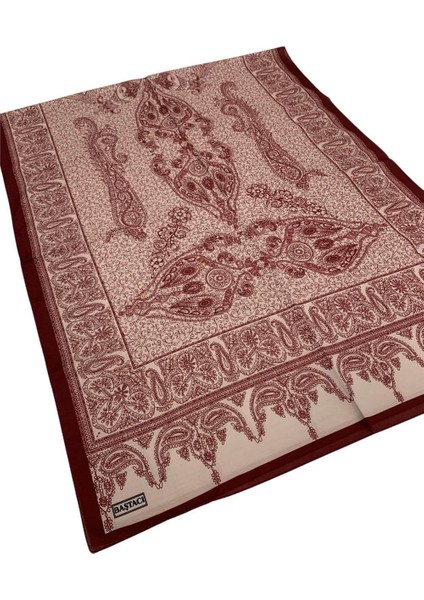 2025 Yaz Sezonu Bordo Kilim Desen Şal modelleri