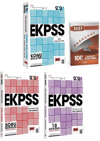 Yargı 2026 Ekpss Konu + Soru Bankası + 10 Deneme 3 Lü Set+Anla Kazan Paragraf