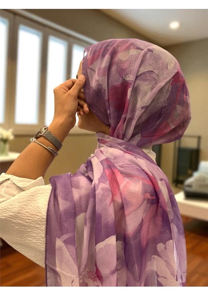 Soft Çiçek 0348 Eflatun Şal fiyatları