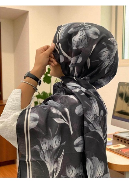 Pamuk Çiçek Siyah Şal fiyatları