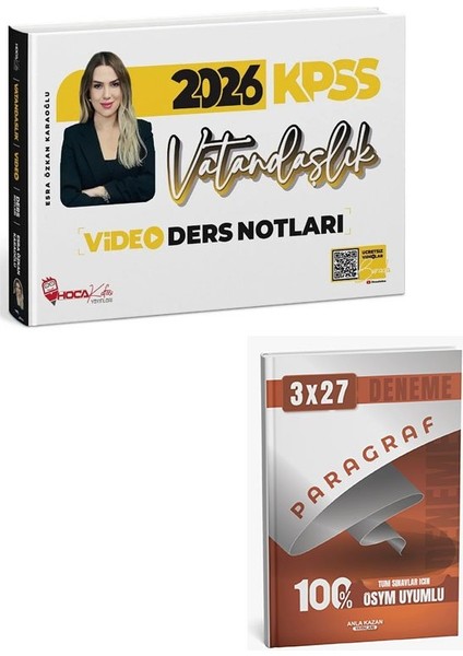 Hoca Kafası 2026 Kpss Vatandaşlık Video Ders Notları+Anla Kazan Paragraf