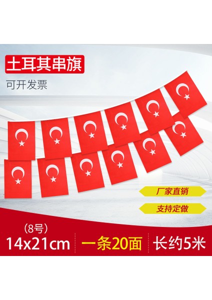 14*21 Türkiye Bayrağı Asılı Bayrak (Yurt Dışından)