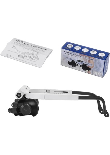 2 LED Işıklı Pilli Büyüteçli Gözlük (5232) modelleri