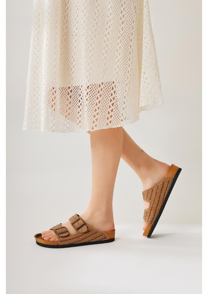 Aire Vizon Çift Bantlı Taş Detaylı Terlik fiyatları