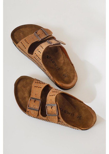 Aire Vizon Çift Bantlı Taş Detaylı Terlik modelleri