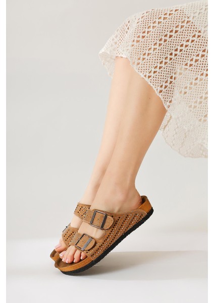 Aire Vizon Çift Bantlı Taş Detaylı Terlik fırsatları