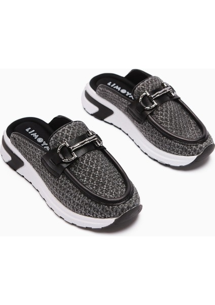 Diana Antrasit Tokalı Önü Kapalı Hasır Şık Kadın Terlik fırsatları