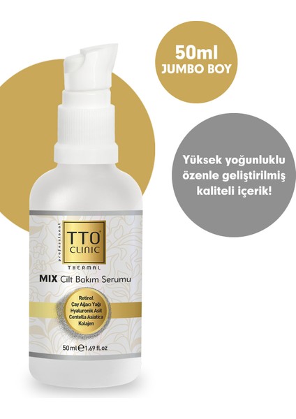 Clinic Mix Cilt Bakım Serumu - Jumbo Boy 50 ml