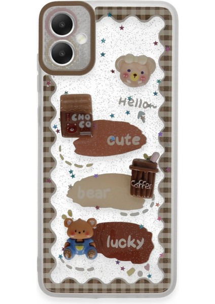Samsung Galaxy A05 Kılıf Sweet Desenli Silikon Kapak - Şeffaf Arbkd