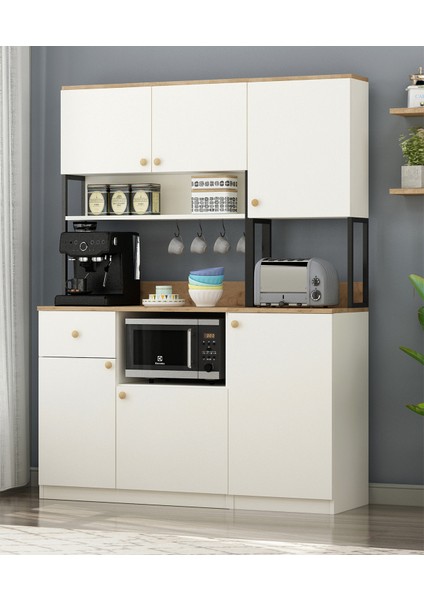 Vista 2+1 Modüllü 3 Kapaklı Çok Amaçlı Kahve Köşesi Dolabı Aytaşı