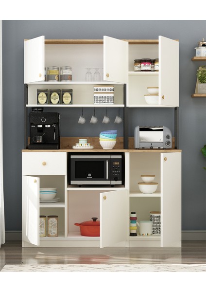 Vista 2+1 Modüllü 3 Kapaklı Çok Amaçlı Kahve Köşesi Dolabı Aytaşı fiyatları