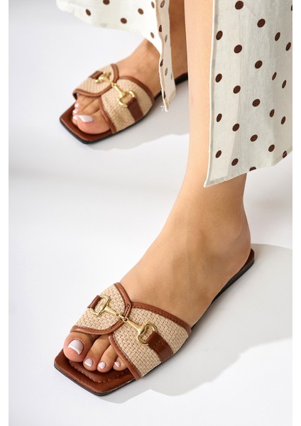 Elanor Taba Tokalı Düz Tabanlı Kadın Terlik fırsatları